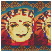 Tissu Freedom Face souriante jaune (Fermer)