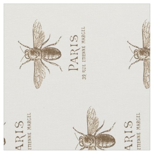 Tissu French Bee Paris Vintage (Fermer)