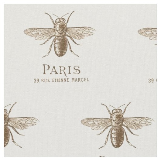Tissu French Bee Paris Vintage (Fermer)