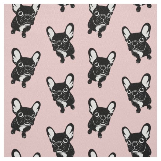 Tissu Frenchie brindle mignon est un rêveur (Échantillon)
