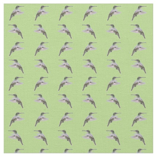 Tissu frénésie de colibri (vert clair) (Fermer)