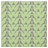 Tissu frénétique léopard des neiges (vert clair) (Échantillon)