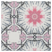 Tissu Fretwork gris rose moderne Twill en coton (Échantillon)