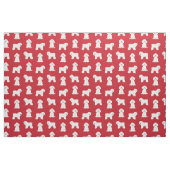 Tissu Frise rouge de Bichon (Fat Quarter)