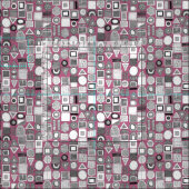 Tissu frisson memphis noir blanc (Carreau)