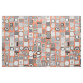 Tissu frisson memphis noir blanc orange (Fat Quarter)