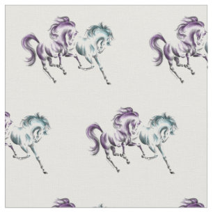 Tissu Frolicking Racing Chevaux sauvages