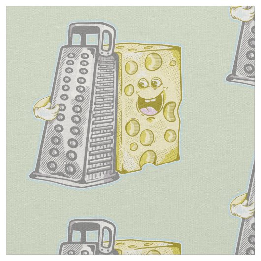 Tissu Fromage et fromage amusant (Fermer)