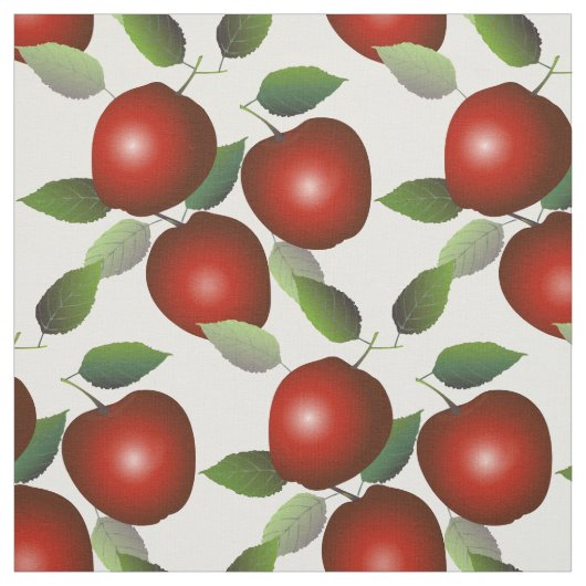 Tissu Fruit aux pommes rouges (Échantillon)