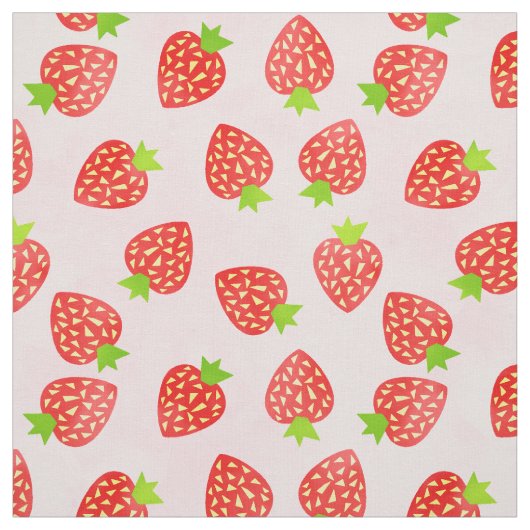 Tissu Fruit de crème de fraise Motif (Échantillon)
