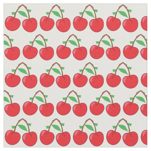 Tissu Fruit rouge vif des cerises (Fermer)