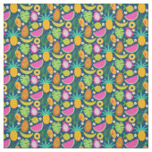 Tissu Fruits de banane ananas tropicale pastèque (Échantillon)