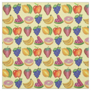 Tissu Fruits de Fruit Fraise de Fraise Banane
