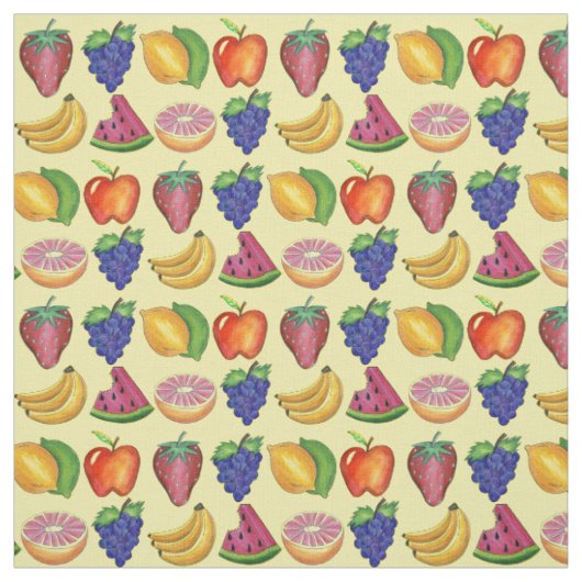 Tissu Fruits de Fruit Fraise de Fraise Banane (Échantillon)