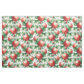 Tissu Fruits de grenade rouge et Feuilles verts (Fat Quarter)
