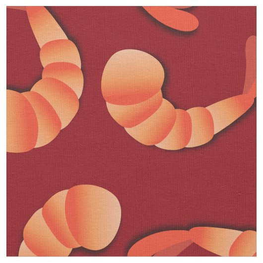 Tissu Fruits de mer de crevettes (Fermer)