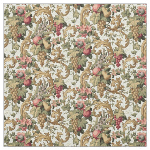 Tissu Fruits vintages et Motif de raisins