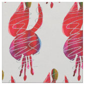 Tissu Fuchsia abstraite aquarelle florale (Fermer)