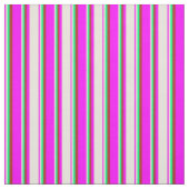 Tissu Fuchsia, Beige, Vert & Rouge Motif rayé (Échantillon)