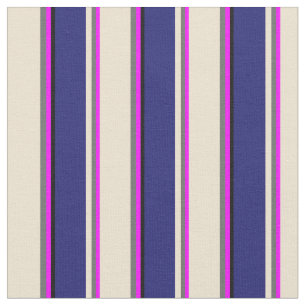 Tissu Fuchsia, Dim Grey, Beige, Bleu de minuit et Noir