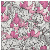 Tissu Fuchsia en blanc et rose (Échantillon)