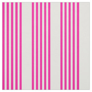 Tissu Fuchsia et beige cinq rayures motif