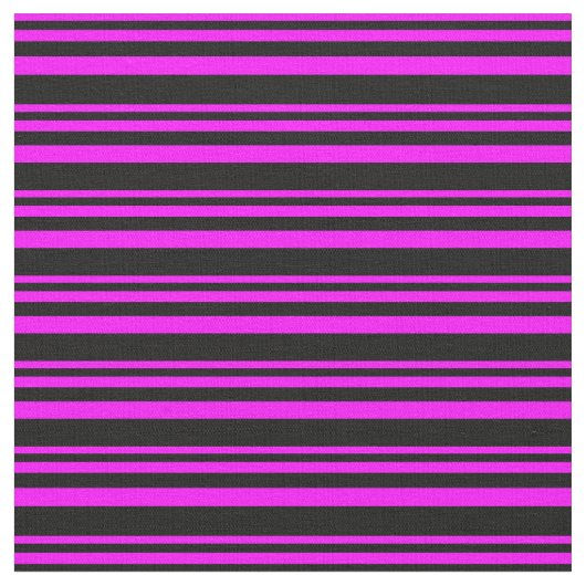 Tissu Fuchsia et Black Coloured Lined Motif (Fermer)