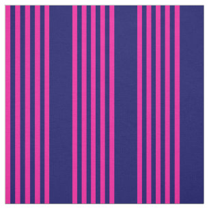 Tissu Fuchsia et bleu marine cinq bandes motif