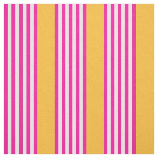 Tissu Fuchsia et jaune cinq bandes motif (Échantillon)