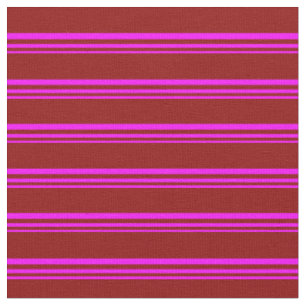 Tissu Fuchsia et Motif rouge foncé