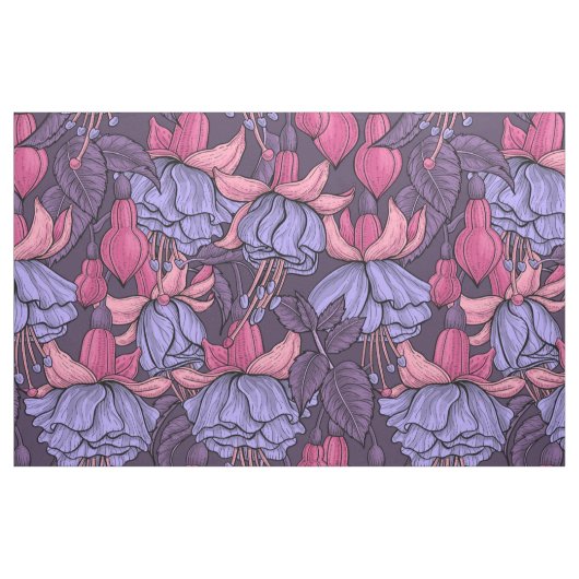 Tissu Fuchsia rose et violet (Fat Quarter)
