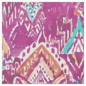 Tissu Fuchsia tribal d'aquarelle de prouesse de tigre (Fermer)