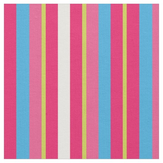 Tissu Fun Coloré Multi Stripes (Fermer)
