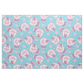Tissu Fun Cute Chubby Kitschy Unicorn Kitty (Fat Quarter)