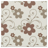 Tissu Fun Floral Retro Beige (Fermer)