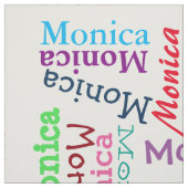 Tissu Fun Fun Fun Cute Colorful Nom Motif (Échantillon)