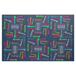 Tissu Fun Fun Fun Cute Colorful Nom Motif
