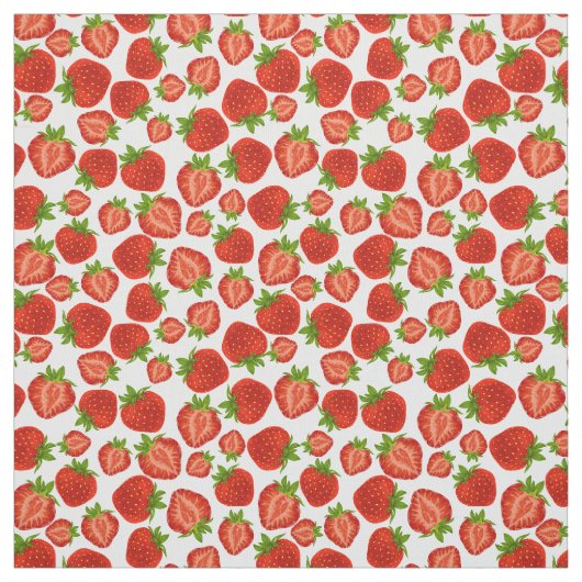 Tissu Fun Fun Summer Strawberry Fabric Fraise (Échantillon)