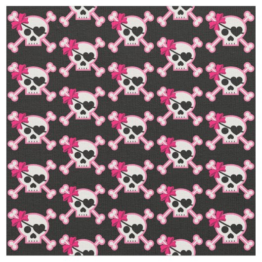 Tissu Fun Girl Skull (Fermer)