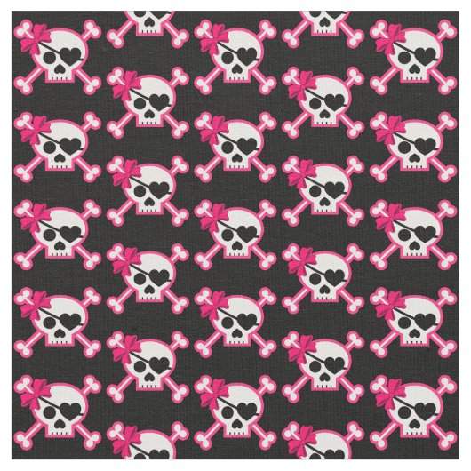 Tissu Fun Girl Skull (Fermer)