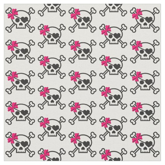 Tissu Fun Girl Skull (Fermer)
