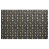Tissu Fun Kitten Papillon Arrière - plan noir (Yard)