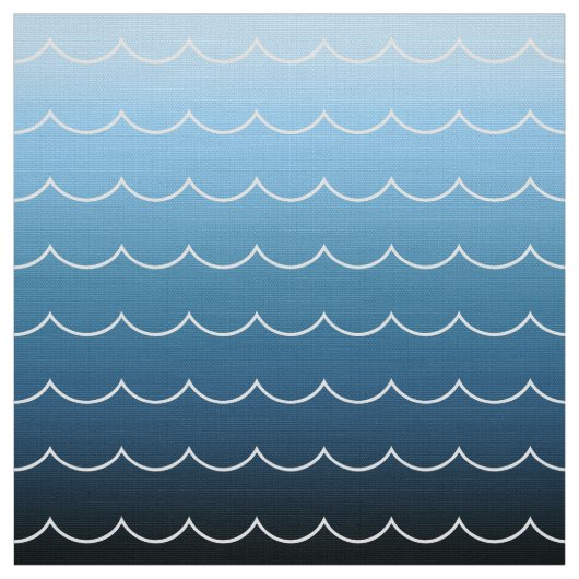 Tissu Fun Modern Wave Motif Blue Gradient (Échantillon)
