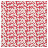 Tissu Fun rouge avec des taches blanches (Échantillon)