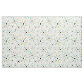 Tissu Funky Aqua Bleu Et Jaune Fleurs Rétro (Fat Quarter)