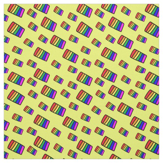 Tissu Funky Neon Rainbow Block Motif (Échantillon)