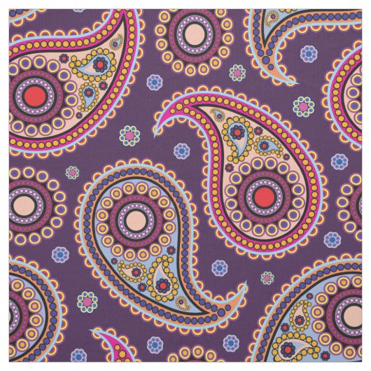 Tissu Funky Paisley Fabric (Échantillon)