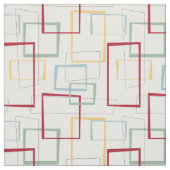 Tissu Funky rétro Carrés Abstraits du milieu du siècle (Échantillon)
