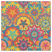 Tissu Funky Retro couleur Motif Mandala (Détail)