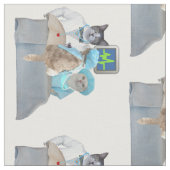 Tissu Funny Cats Scrubs Fabric (Fermer)